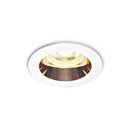 Ula 10W MR16 GU10 IP20 alb cu copper reflector