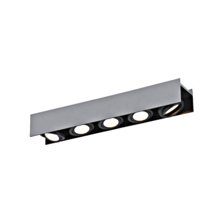 Vidago Pro / 5flg., DALI dimmable 5x9W 3000K silver IP20