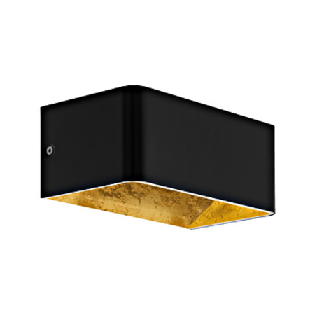 Wall luminaire Sania 3 10W 3000K black /gold leaf plated