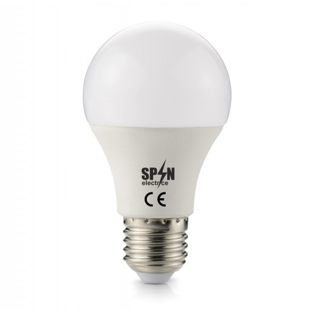 Bec Led E27, model glob A60, 8W=65W, 6400K, lumina rece, 12V DC, 560Lm