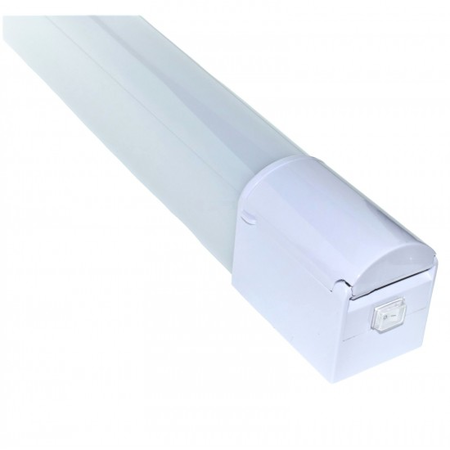 Corp led baie alb, cu priza, 15w, 4000k, lumina neutra, cu protectie ip44