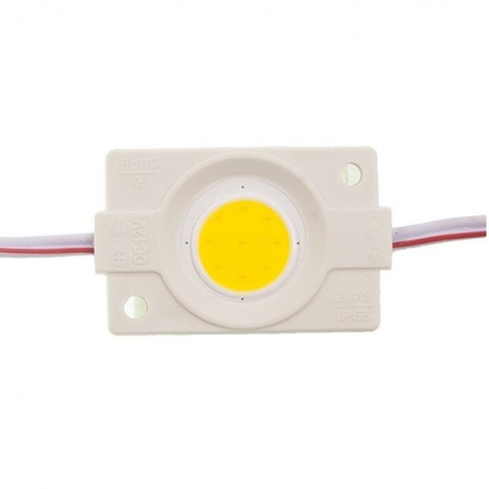 Modul led cob alb 9 led-uri 2.4w/200lm/ip65/12v