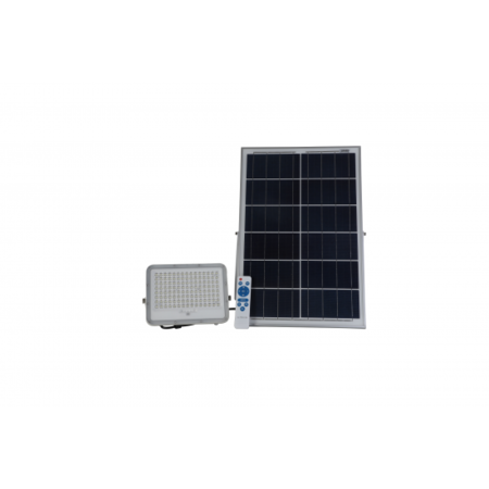 Proiector led cu panou solar si telecomanda 120w/6500k