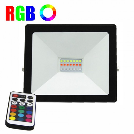 Proiector led rgb 16 culori, 20w, ip 65, telecomanda ir inclusa