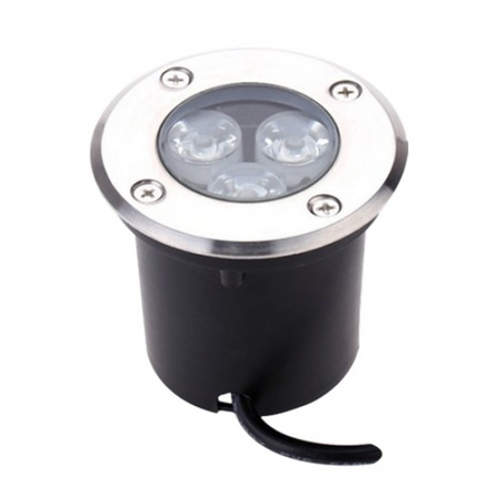 Spot led pardoseala 3w=15w, Ø80mm, 6400k, lumina rece