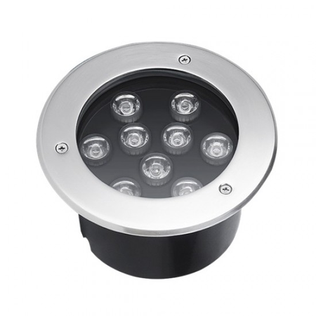 Spot led pardoseala 9w=45w, Ø160mm, 6400k, lumina rece