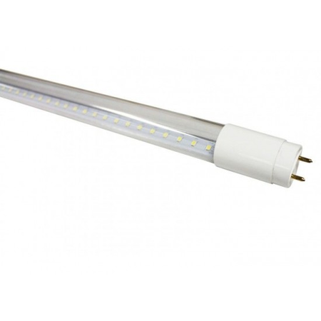 Tub LED Transparent, model T8, 9W=18W, 6400K, lumina rece, 900lm, 588 mm