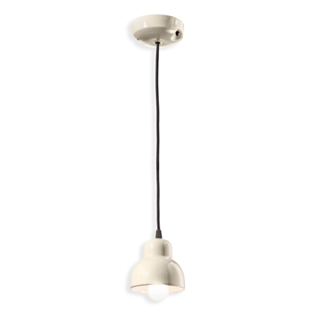 SOSPENSIONE PICCOLA / SMALL PENDANT DECO BERIMBAU FINISH CRM - CREMA C2610