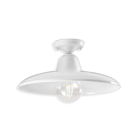 Plafoniera, lampa de tavan retro b&w finish 02 - smalto bianco c2333