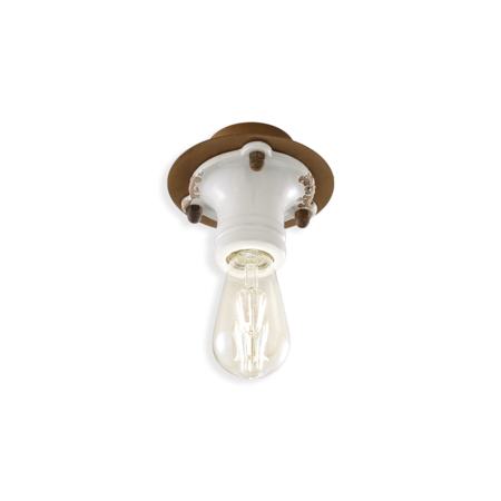 Plafoniera, lampa de tavan retro pipes finish vib - vintage bianco c1702