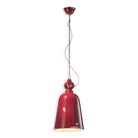 Lustra, lampa suspendata retro industrial finish vix - vintage bordeaux c1745