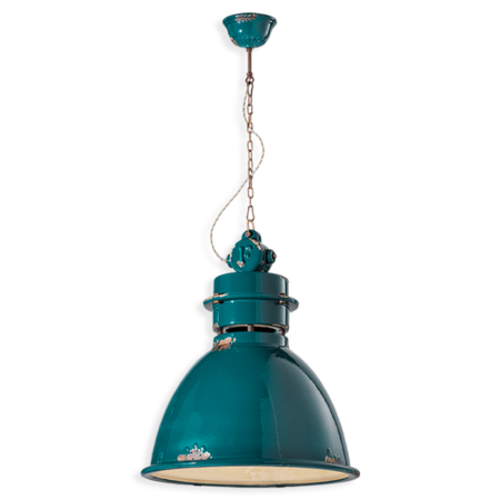 Lustra, lampa suspendata retro industrial finish viv - vintage verde c1750