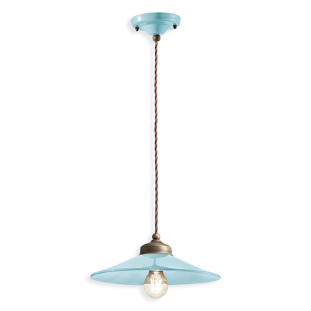 Lustra, lampa suspendata RETRO COLORS FINISH AZZ - AZZURRO C1635