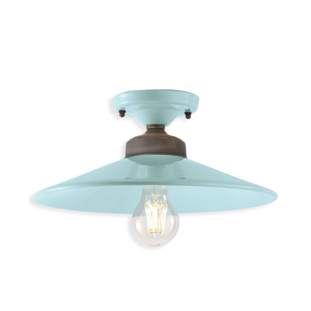 Plafoniera d.30 / ceiling lamp d.30 retro colors finish azz - azzurro c1633