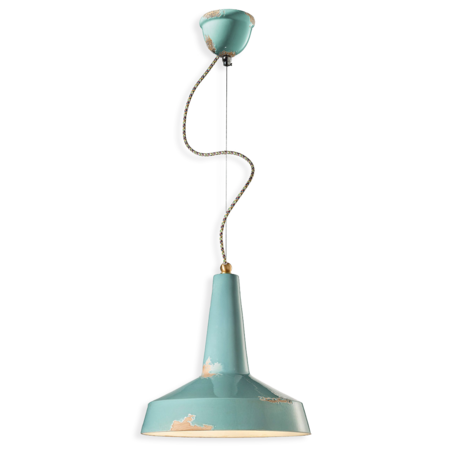 Lustra, lampa suspendata RETRO VAGUE FINISH VIA - VINTAGE AZZURRO C1417