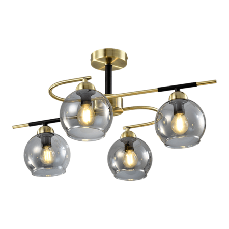 Bill candelabru 4xe14 mat negru/bronz