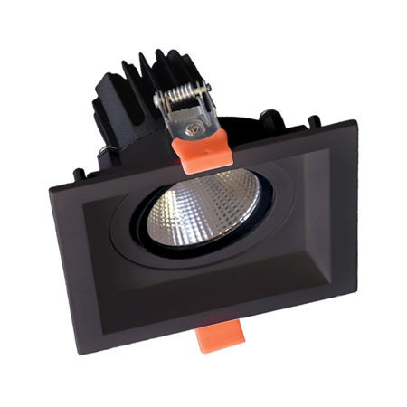 Spot led patrat reglabil 15w 230v 4000k negru