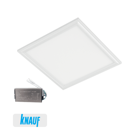 LED PANEL FOR DRYWALL 48W 6400K 595x595mm IP54+EMERGENCY KIT