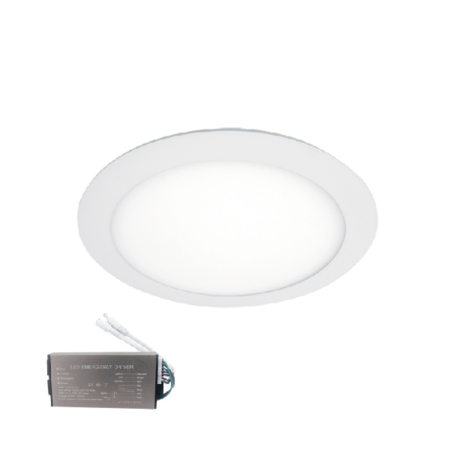 PANOU LED ROTUND 16W 4000K IP65+KIT EMERGENTA