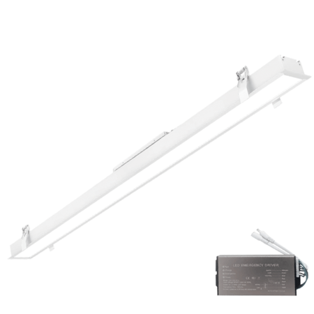 ELMARK PROFIL LED INGUST INGROPAT 600mm 24W 3000K ALB + EMERGENCY KIT