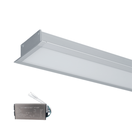 PROFIL LED DE MARE PUTERE INGROPAT S48 40W 4000K GRI+KIT EMERGENTA