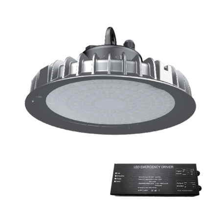 Stellar dublin smd led lampa industriala suspendata 100w 5500k ip65+ kit emergenta