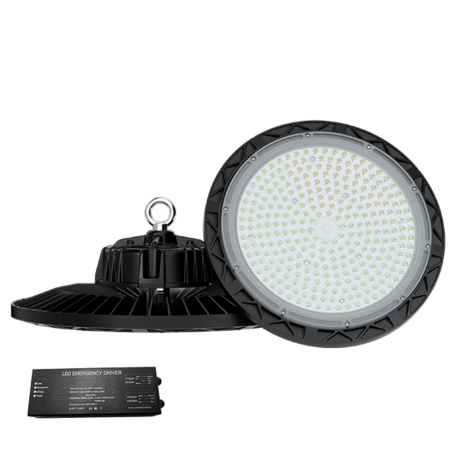 London led smd lampa industriala suspendata 100w 4000k ip65+ kit emergenta