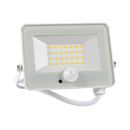 PROIECTOR LED CU SENZOR VEGA20 SLIM 20W 3000K ALB