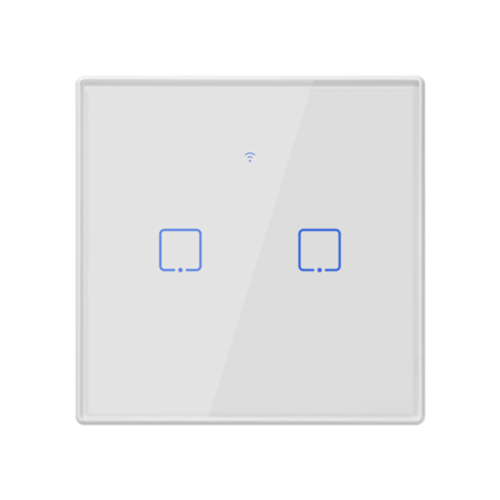 Intrerupator dublu wi-fi smart tx2-195016 alb, tip eu