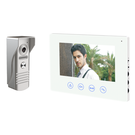 Interfon video wifi smart cu doua monitoare