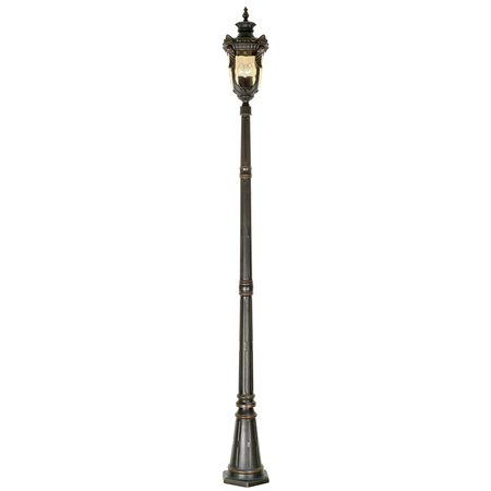 Stalp decorativ pentru exterior, iluminat gradini parcuri, Philadelphia 3 Light Large Lamp Post – Old Bronze