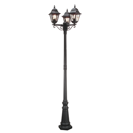 Stalp decorativ pentru exterior, iluminat gradini parcuri, Norfolk 3 Light Lamp Post