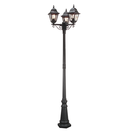 Stalp decorativ pentru exterior, iluminat gradini parcuri, norfolk 3 light lamp post