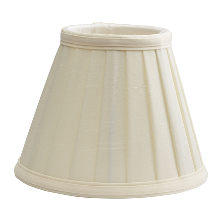 Abajur Clip Shades Pleated Ivory Candle Shade