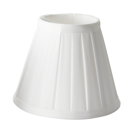 Abajur Clip Shades Pleated White Candle Shade