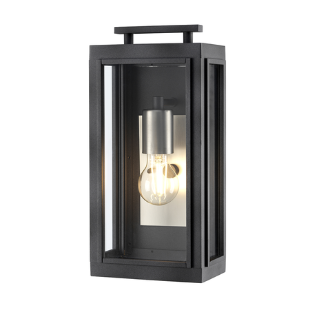 Aplica pentru exterior Sutcliffe 1 Light Wall Lantern – Aged Zinc