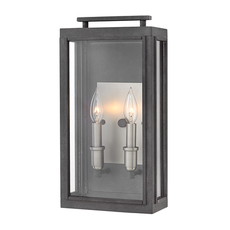 Aplica pentru exterior Sutcliffe 2 Light Wall Lantern – Aged Zinc