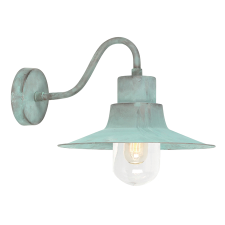 Aplica pentru exterior Sheldon 1 light Wall Lantern – Verdigris