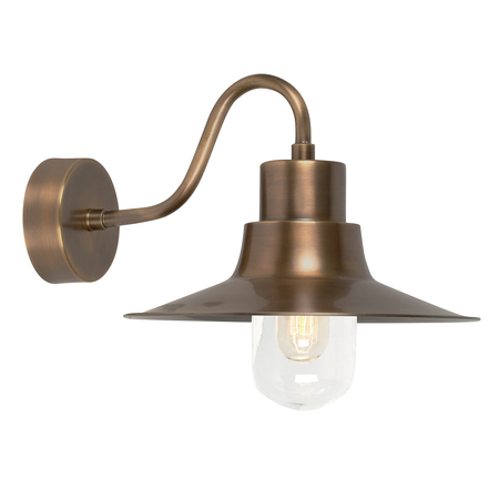 Aplica pentru exterior sheldon 1 light wall lantern – aged brass
