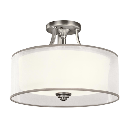 Plafoniera Lacey 3 Light Semi-Flush Mount – Antique Pewter