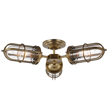 Plafoniera Urban Restoration 3 Light Semi Flush