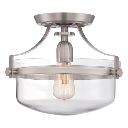 Plafoniera Penn Station 1 Light Semi Flush – Brushed Nickel