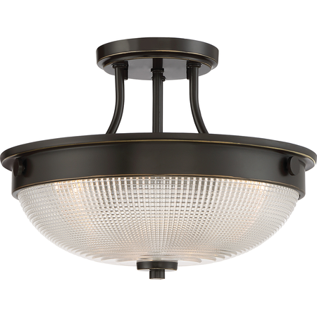 Plafoniera Mantle 2 Light Semi-Flush – Palladian Bronze