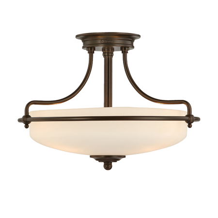 Plafoniera Griffin 3 Light Semi-Flush Light – Palladian Bronze