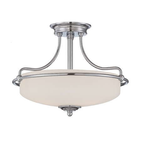 Plafoniera Griffin 3 Light Semi-Flush Light – Antique Nickel