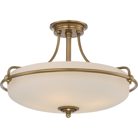 Plafoniera Griffin 4 Light Semi-Flush Light – Weathered Brass