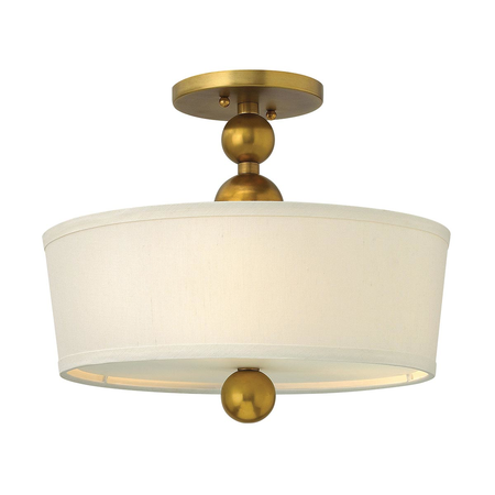 Plafoniera Zelda 3 Light Semi-Flush – Vintage Brass