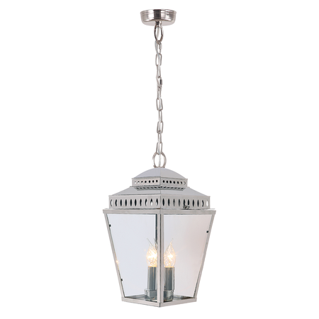 Lampa suspendata Mansion House 3 Light Chain Lantern – Polished Nickel