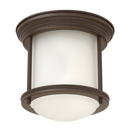 Corp de iluminat decorativ pentru exterior, hadrian 1 light flush mount – opal glass – oil rubbed bronze