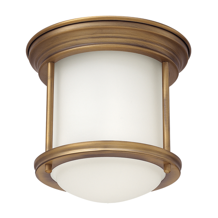 Corp de iluminat decorativ pentru exterior, hadrian 1 light flush mount – opal glass – brushed bronze